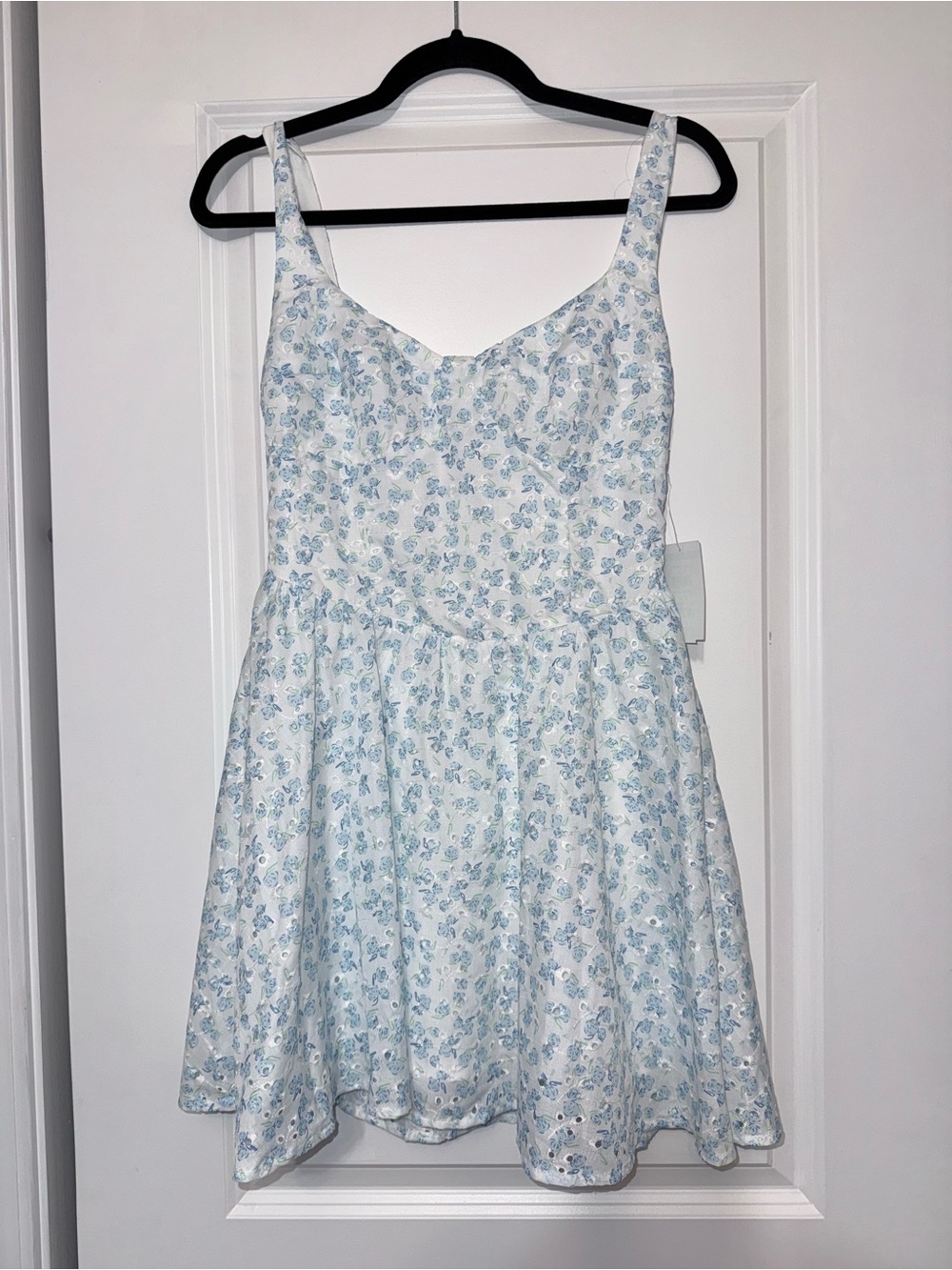 Princess Polly Light Blue Floral Mini Dress
